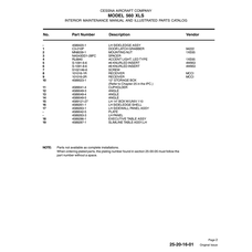 Aviation Part S-1091-6-6 for Cessna 560XL Aircraft