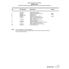 Aviation Part 4479578-2 for Cessna 680 Aircraft