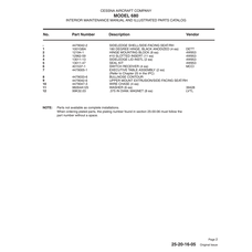 Aviation Part 1001GBA for Cessna 560XL Aircraft