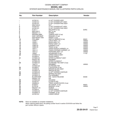 Aviation Part 4479004-25 for Cessna 680 Aircraft