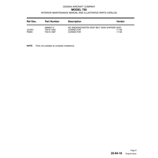 Aviation Part 4688027-2 for Cessna 750 Aircraft