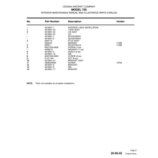 Aviation Part S1477-8A for Cessna 750 Aircraft