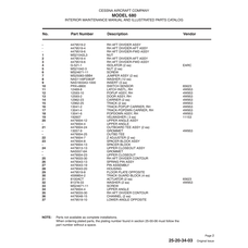 Aviation Part 4479519-4 for Cessna 680 Aircraft
