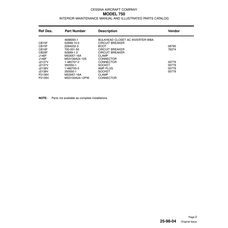 Aviation Part 4698093-1 for Cessna 750 Aircraft