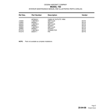 Aviation Part 480700-0 for Cessna 750 Aircraft