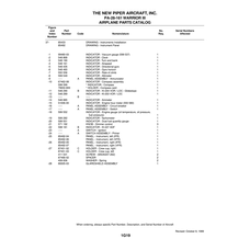 Aviation Part 85492-07 for Piper PA-28-161 Warrior Aircraft