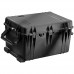 Pelican Storage Case/Black, no foam, Interior Dimensions 28.2 x 19.66 x 17.63, Exterior Dimensions: 31.59 x 22.99 x 19.48, retractable extension handle, automatic pressure equalization valve, watertight, crushproof and dust proof 1660-021-110