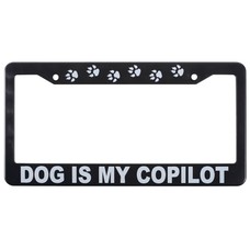 License Plate Frame/Dog Is My Copilot FRAME-2