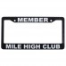 License Plate Frame/Member Mile High Club FRAME-3