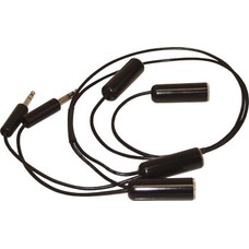 Headset Extension Cable/Double Headset Y Adapter. Converts one set of a/c radio panel jacks into two. 2 feet in length. EJB-05