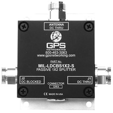 GPS Splitter/With Sma connector. Passive, one input, two output. Mil Spec. MIL-LDCBS1X2-SMA