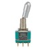 Toggle Switch/Dpdt (double pole double throw), On-None-On, hole mount, terminal seal, gold flash over silver plating, green. MTL206N