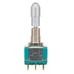 Toggle Switch/Dpdt (double pole double throw), On-Off-On, hole mount, terminal seal, gold flash over silver plating, green.  MTL206P