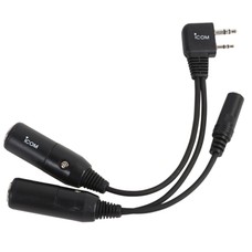 Headset Adapter/Use with IC-A14, IC-A14S, IC-A22, IC-A3, IC-A24, IC-A6. For use with general aviation dual plug headsets. Pa OPC499