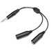 Headset Adapter/General Aviation (twin plug)  to (0.25) single plug adapter: Converts a headset with dual (.206 Mic & .25 Phone) plugs into a one (.25) plug. Cord is 9 inches in length. Allows use of Ga headset into Comtronics Intercom or airline single j