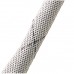Braided Sleeving/Protect Fast Aero, Ectfe Copolymer Material, 1/2 nominal diameter, White with Black tracer. 100' mini roll PFA-ECM3-WT-0100