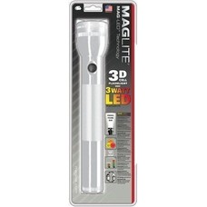 Mag-Lite LED Flashlight/Silver, 3 D-cell.