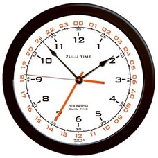 14 Zulu Time Wall Clock/White ZT14-2