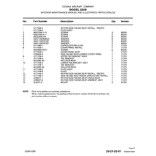 Aviation Part 4711589-1 for Cessna 525 Aircraft