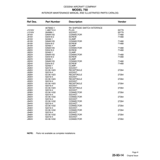 Aviation Part J918V for Cessna 750 Aircraft