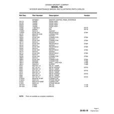 Aviation Part D217V for Cessna 750 Aircraft